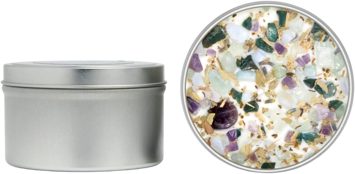 Pisces Zodiac Candle (Feb. 19 - Mar. 20) -Soy Candle - All Natural Aromatherapy Candle - Pisces Horoscope Candle - Crystal Candles - 12 oz Glass Jar