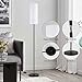 PARTPHONER Modern Standing Lamp with Lampshade, Minimalist Tall Lamp with Foot Switch for Living, Bedroom, Kids Room, Office