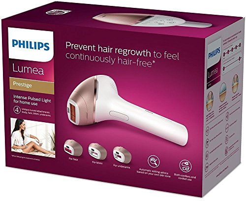 Image of Philips Lumea Prestige IPL Hair Removal for Body, Face and Bikini Line with BlueTech Laser Eye Protection Safety Glasses