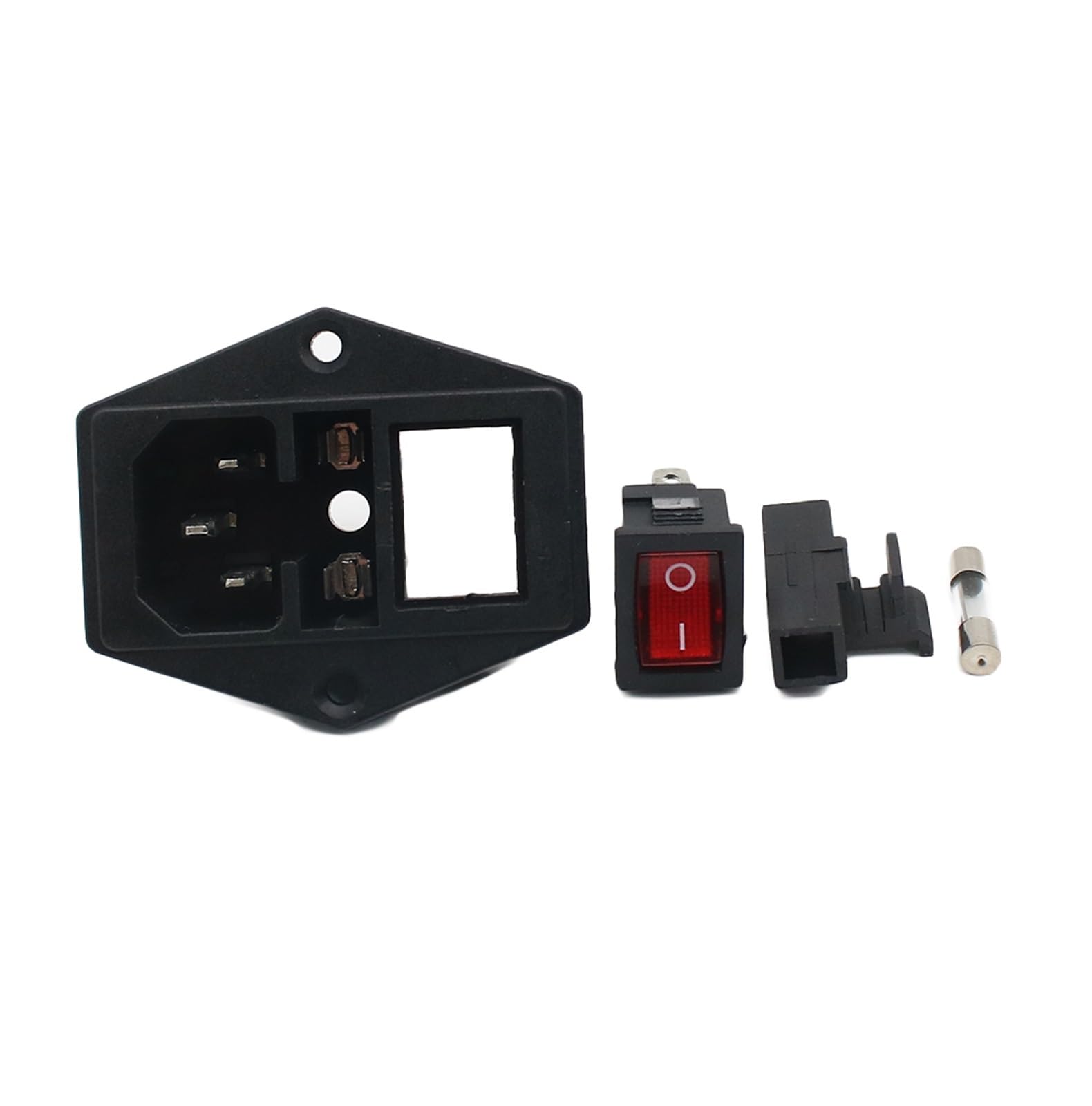 Power Inlet Green 10A 250V IEC320 C14 Power Socket With Switch & Fuse ...