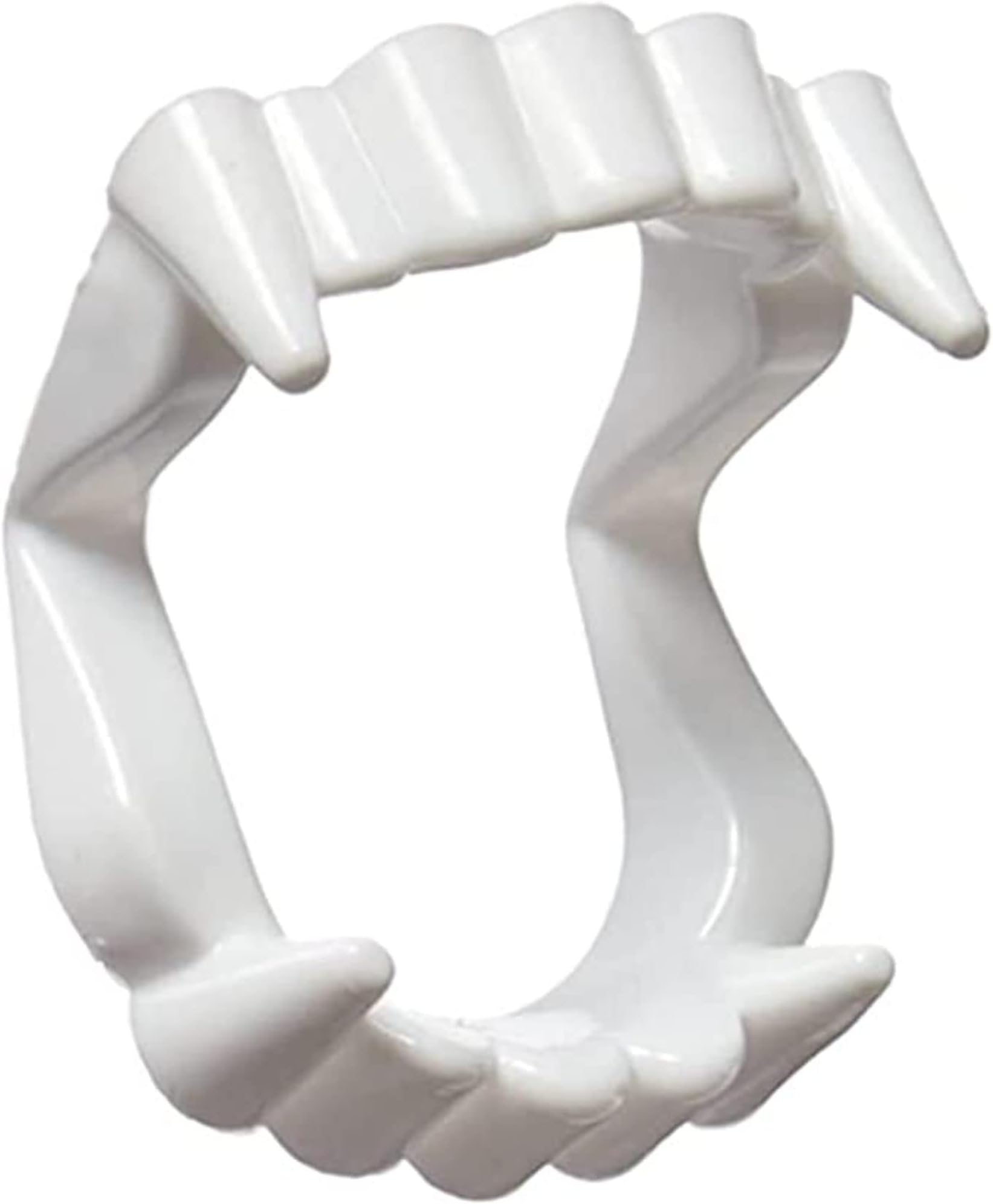 DelightBox 12 White Vampire Fangs, Plastic Teeth, Costume Accessory Party Favors