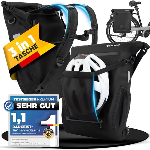 RADGEIST 3in1 Fahrradtasche für Gepäckträger I...