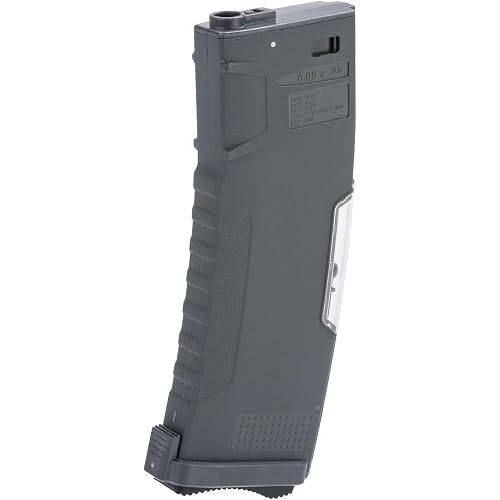 Evike Airsoft - BAMF GEN2 Polymer 190rd Mid-Cap Mag for M4-Style Series Airsoft AEGs (Model: Gray/Single Mag)