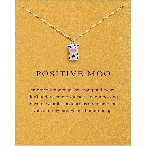 OBSUN Cow Necklace Cow Gifts for Women Cows Lovers Cows Themed Gifts for Teens