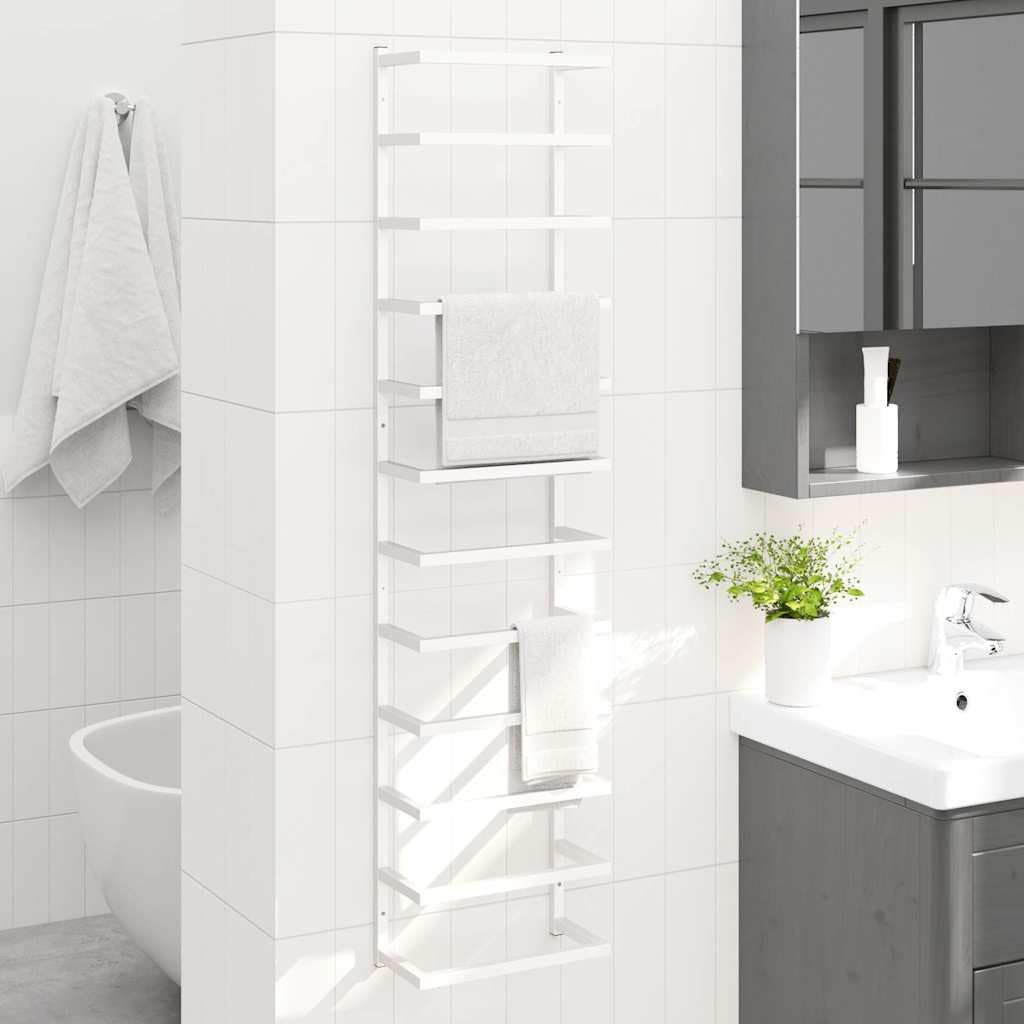 Toallero blanco 24 x 12 x 96 cm acero