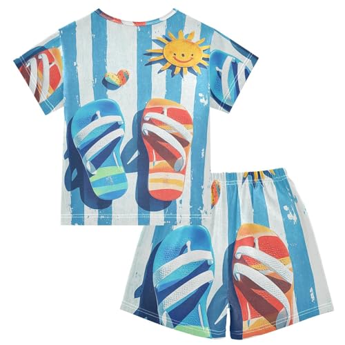 Little Big Boys Pajama Pants Lovely Sleepy Pj Set for Big Kids Sleepwear 6Y Blue Stripe Sun Summer pijama para jovenes hombres2