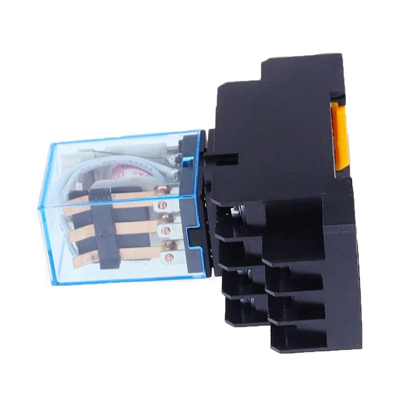 Lote de 10 relés electromagnéticos intermedios pequeños HH53P MY3NJ con base, 11 pines NO/3 NC, 5 A, 110/220 V CA, 12/24 V CC BIMRTGXR(DC,12V)