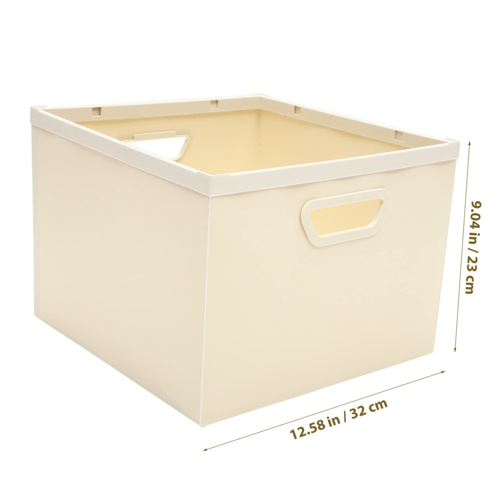 Cabilock Caja Organizadora de Escritorio Plegable de Pp con Asa Clara | Juguetes y Libros, Diseño Ahorrador de Espacio, Extracción Sencilla y Traslado Cómodo