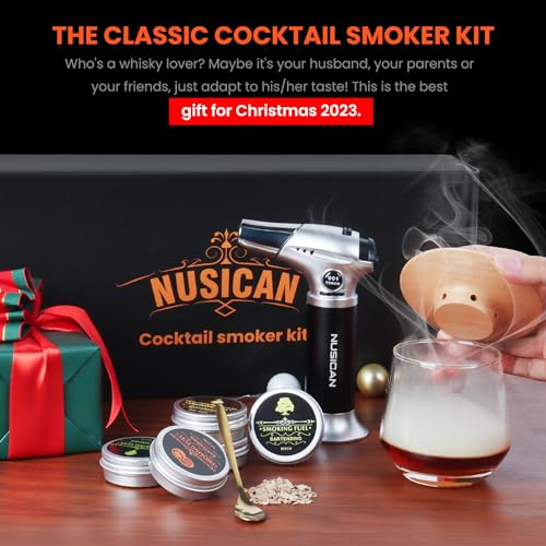 Nusican COCKTAIL SMOKER KIT With Torch, 6 Flavors Wood Chips For Whiskey And Bourbon, Old Fashioned Smoker Kit For Infused Cocktail thumb #6
