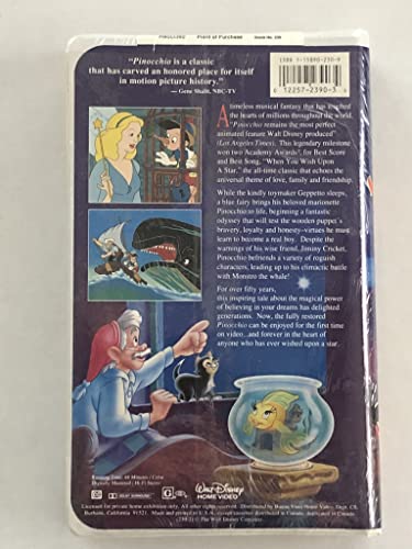 Pinocchio (Walt Disney Masterpiece) VHS image 4