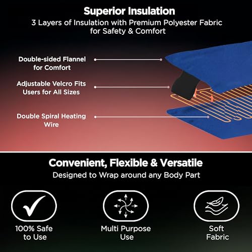 Image of Dr Trust USA Orthopedic Electric Heating Pad with Temperature Controller I Heat Belt For Pain Relief, Lower Back Pain, Period Cramps, Lumbar, Shoulder & Knee-368