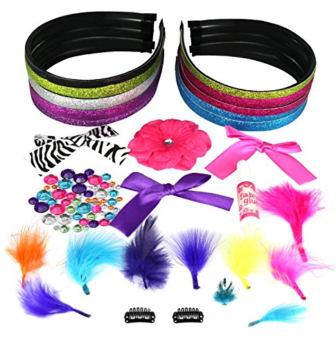 Click N' Play Diy Headband Kit, Create Your Own Headband, Hair Fashion Diy Arts & Crafts Kits For Girls, 10 Colorful Headband + Stylish Accessories, Girl Birthday Party,, Ages 5+  #TOP4