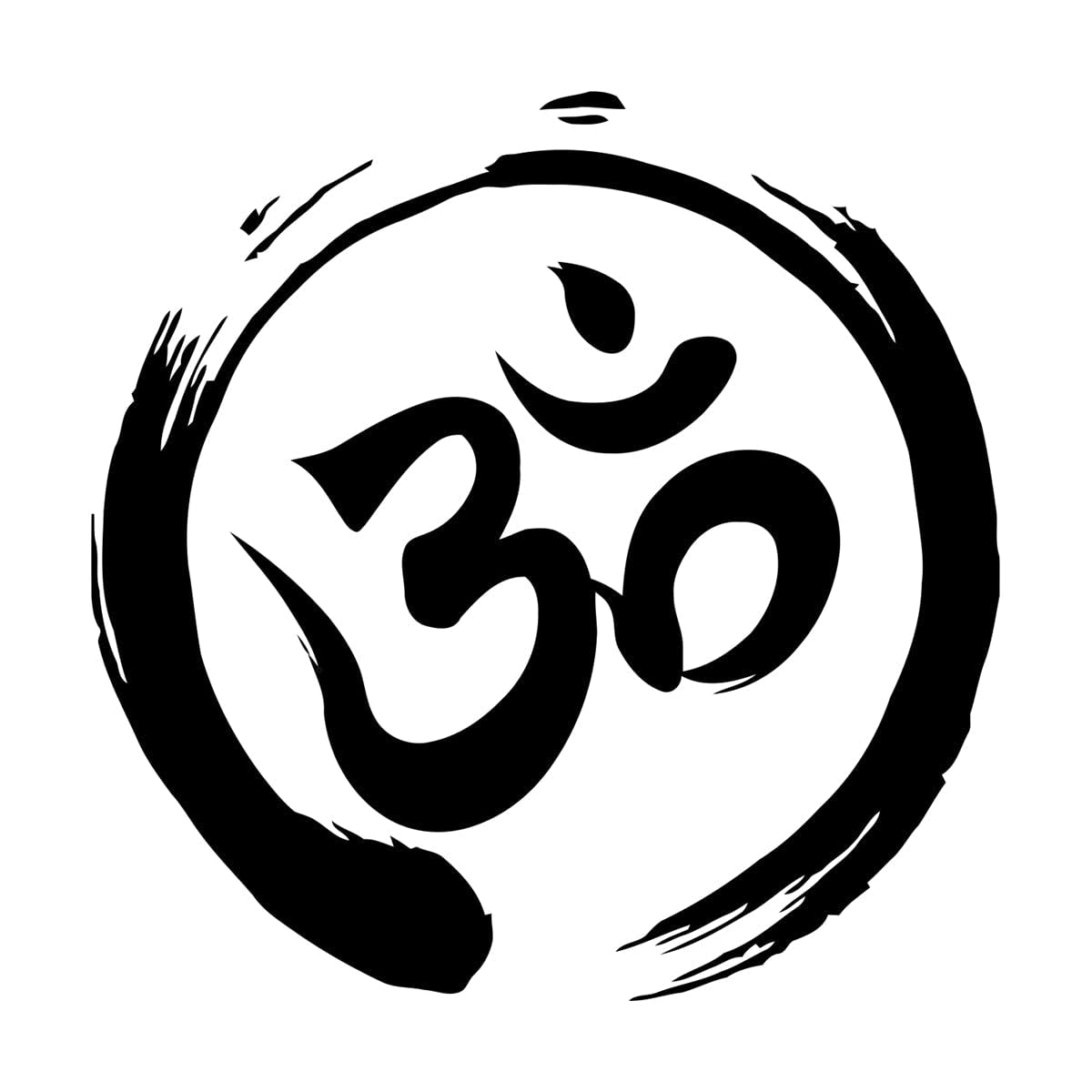 Lzhouting Wall Stickers 1916 Symbol Om Vinyl Wall Decal Om Symbol Sign Yoga Buddhism Spiritual Wall Sticker Yoga Studio Decor Design Removable Decals Small - 30X30cm