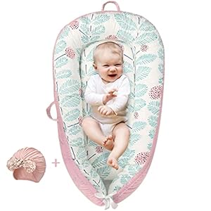 Baby Nest Co Sleeping Bed for Baby Pink Newborn Lounger for Co Sleeping Toddler Portable Sleeping Crib Cotton Baby…