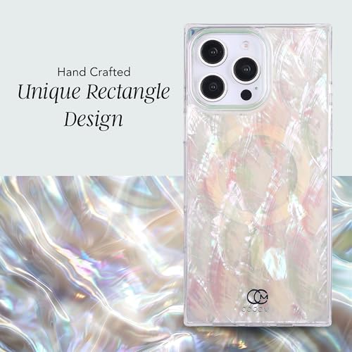 Image of COCOMII Rectangle for iPhone 13 Pro Max Case, Mother of Pearl