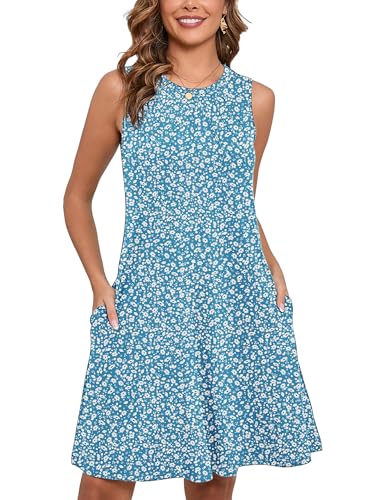 Image of Heymoments Women Sleeveless Summer Beach Dresses with Pockets