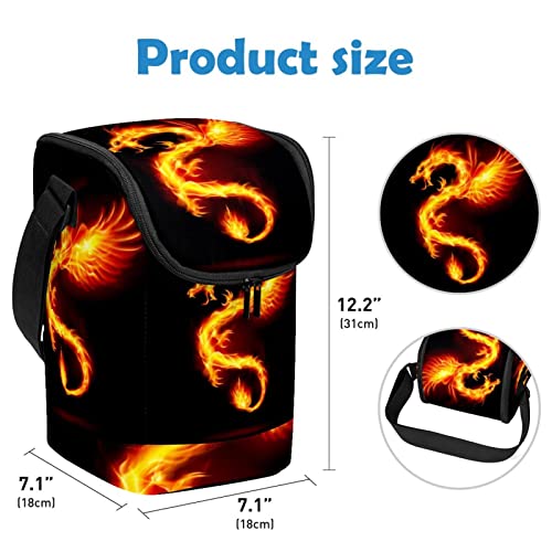 Lonchera con cremallera Fire Dragon para llevar comida sin derrames 4
