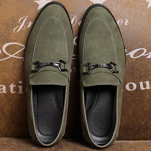 Men's Suede Dress Loafers Casual Lightweight Slip On Soft Penny Loafers Classic Moccasins Driving Shoes4