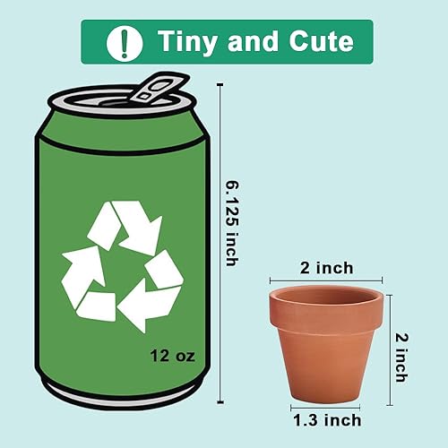 Miniatura 2 de vensovo 48 macetas pequeñas de terracota  Mini macetas de arcilla de 2 pulgadas con agujeros de drenaje, macetas de terracota para interiores y