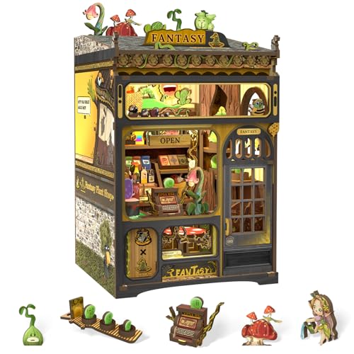 CUTEBEE �u�b�N�k�[�N�L�b�g - DIY�~�j�`���A�h�[���n�E�X ��l&�e�B�[������ LED�Ɩ��{�I���� �t�@���^�W�[�A���X�N���t�g�L�b�g ���z�I�ȃM�t�g (�t�@���^�W�[�v�����g�V���b�v)