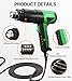 COMTO 1800W Industrial Heat Gun, Fast Heating 122℉-1202℉ Variable Temperature Control Overheat Protection 2 Speed Air Flow with 4 Nozzles for Crafts, Shrinking Tubing, Vinyl Wrap (SG-1004)