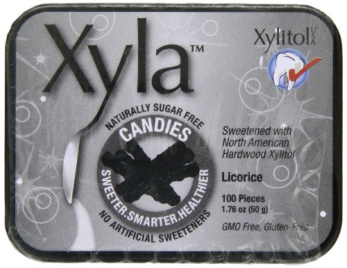 Ricochet Candies with Xylitol, Licorice, 100-Count Mints (Pack of 6)
