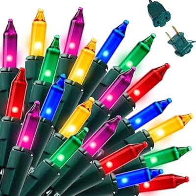 Joiedomi Multicolor Christmas String Lights,300(3x100) 64.2FT Christmas Fairy Tree Lights Plug in for Indoor Outdoor Xmas Decorations Patio Holiday Theme Party Yard House,Green Wire