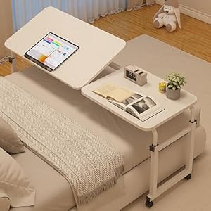 Gihusrzx Regulowany Stolik Przyłóżkowy na Kółkach