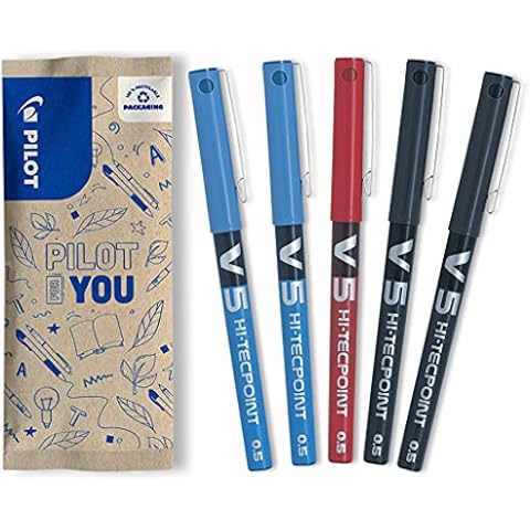 PILOT V5 - Lot de 5 Stylos Roller Cover