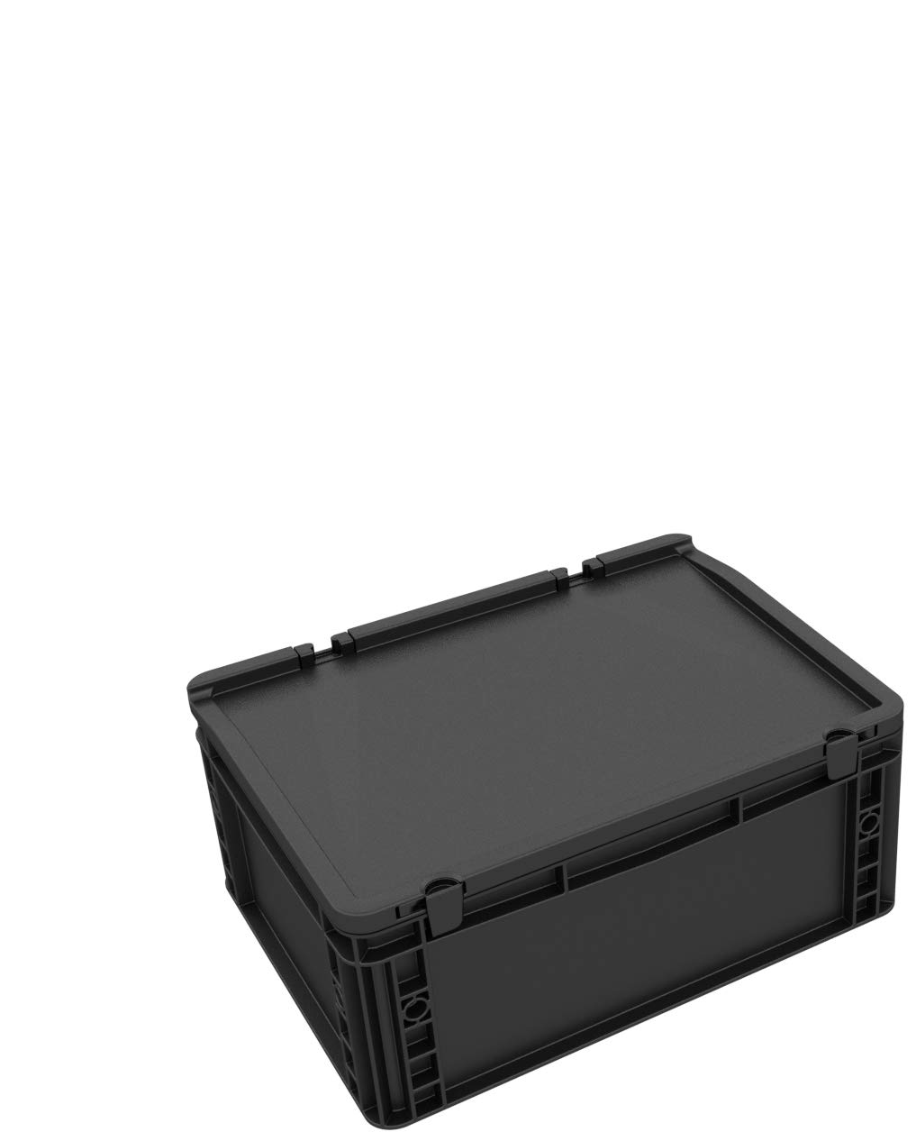 DDEB165ESD Eurobehälter / Euro Box mit Scharnierdeckel ESD ED 43/17 HG