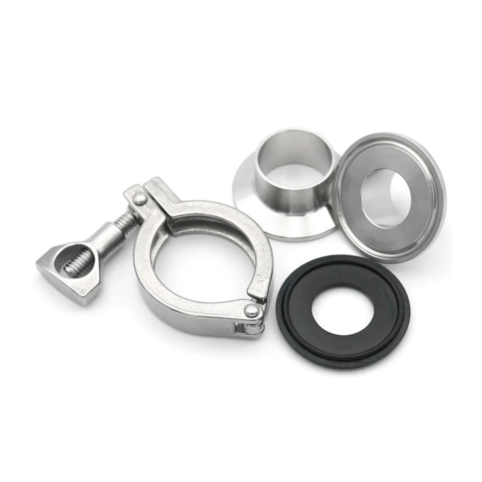 ZHGUIMING Junta de férula de triple abrazadera, arandela de sellado de grado sanitario, for cerveza casera, 1", 1,5", 2", 2,5", 3", 4", 6" y 8" de silicona(FKM,10PCS_133MM-145MM)