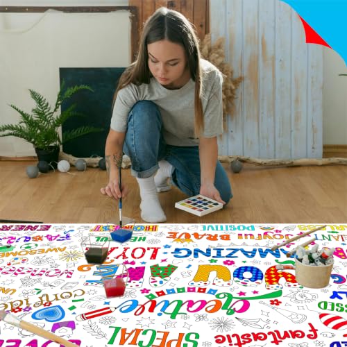 Image of Jumbo Size Coloring Poster for Kids, Motivational DIY Painting Paper