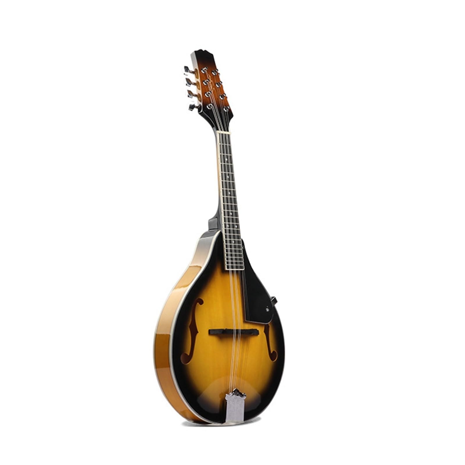 Instrumento Mandolina Mandolina Acústica De Cuatro Cuerdas Tilo Brillante Mandolina De Instrumento De Cuerda Con Agujero F De Cuerda De Acero Profesional(B)