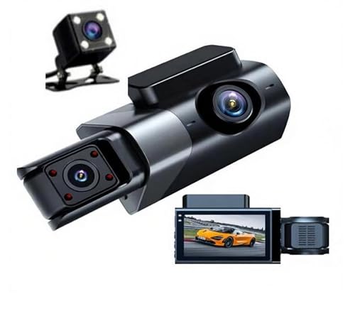 Kamera samochodowa 4K, szeroki kąt przedni 170°, kamera tylna 1280P HD, monitor parkowania 24H 360°, sterowanie aplikacją WiFi (0 wykorzystanie danych), wbudowany czujnik, obraz wsteczny, zasięg pasa