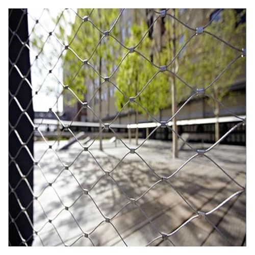 Rete di sicurezza flessibile in acciaio inox – 304 rete metallica intrecciata rotolo 10 cm/2 mm recinzione (1,2 x 5 m) – soluzione di sicurezza resistente agli urti