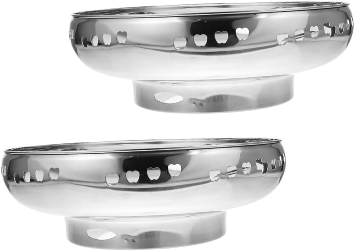 2pcs Wok Stand Durable Stainless Steel Wok Support for Gas Stove Windproof Bracket for Kitchen Cooking High Temperature Resistant Easy Installation