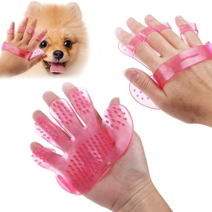 Sadaiv Nipun Dil Se Desh Seva” Pet Grooming Glove (Gold) – Rubber Deshedding & Bath Brush for Dogs & Cats | Gentle Fur Remover, Massage & Cleaning Tool for Pets