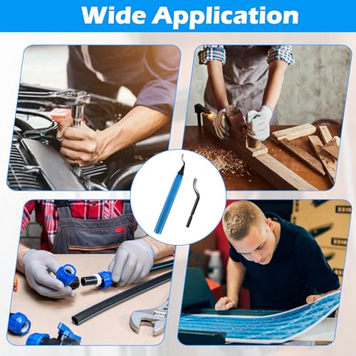 UKOFEW Entgrater Werkzeug Universal,360 ° Rotierender Klinge Schneidwerkzeug mit 10 Stück Ersatzklinge,Metallgriff Handentgrater,für 3D Drucker, Kunststoff, Aluminium, Edelstahl