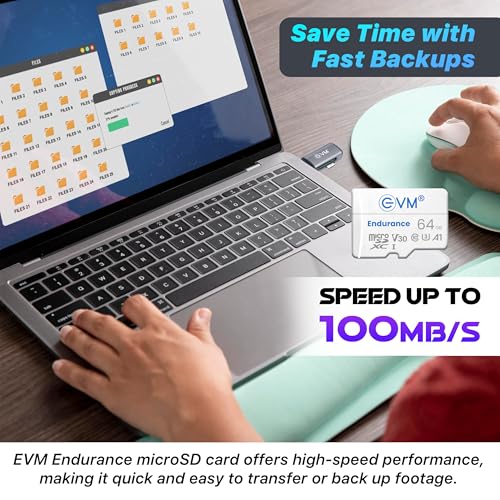 EVM 64GB Micro SD Card Endurance - 100mbps Transfer Speed, 5,000 Hours of Continuous Video Recording - Specially Designed for Surveillance and... - Image 4
