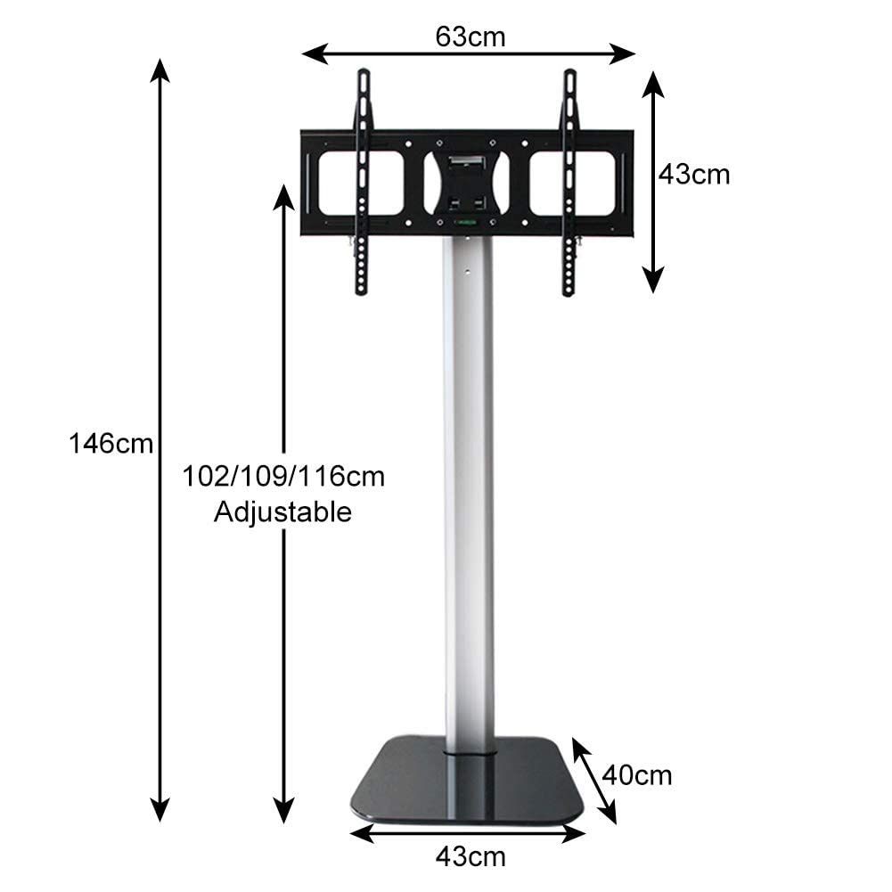 Meuble TV Base de Sol Universelle avec Support pivotant pour la Plupart des téléviseurs LCD LED de 32 à 70 Pouces - Hauteur réglable, Gestion des câbles et Gain de Place Beautiful Scenery