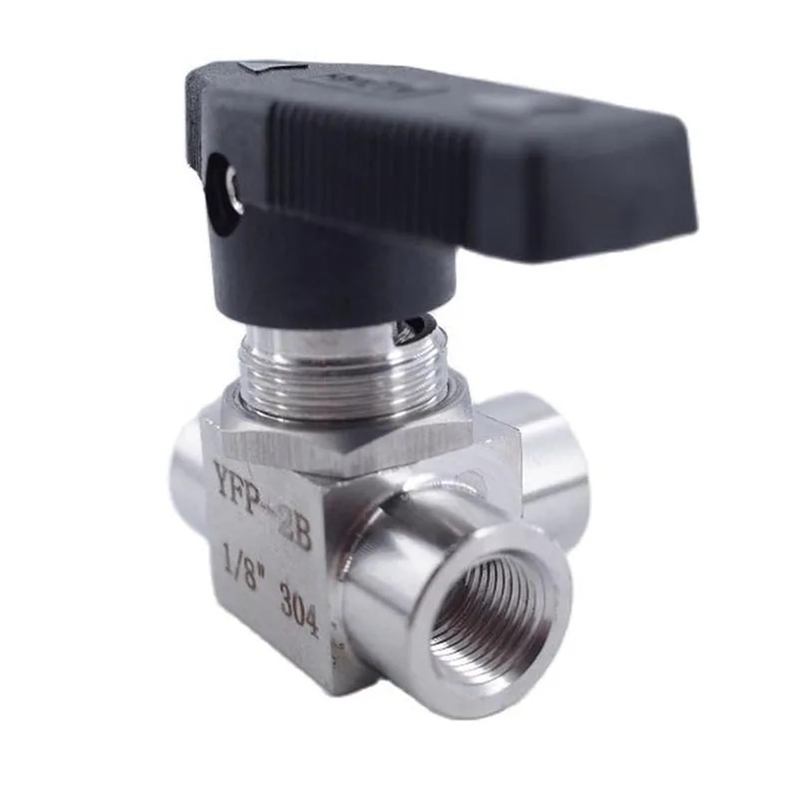 Robinet à boisseau sphérique 3/8 trois voies T inox 304 femelle