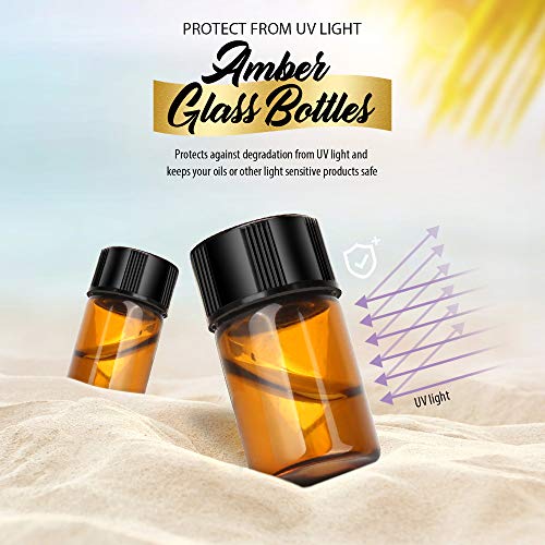 Essential Oil Bottles, Teenitor 2Ml Bottles, 100 Packs Oil Vial Small Oil Bottles, Sample Bottles, Anointing Oil Bottles For Essential Oil, Dram Bottles Mini Glass Bottles Containers #TOP1