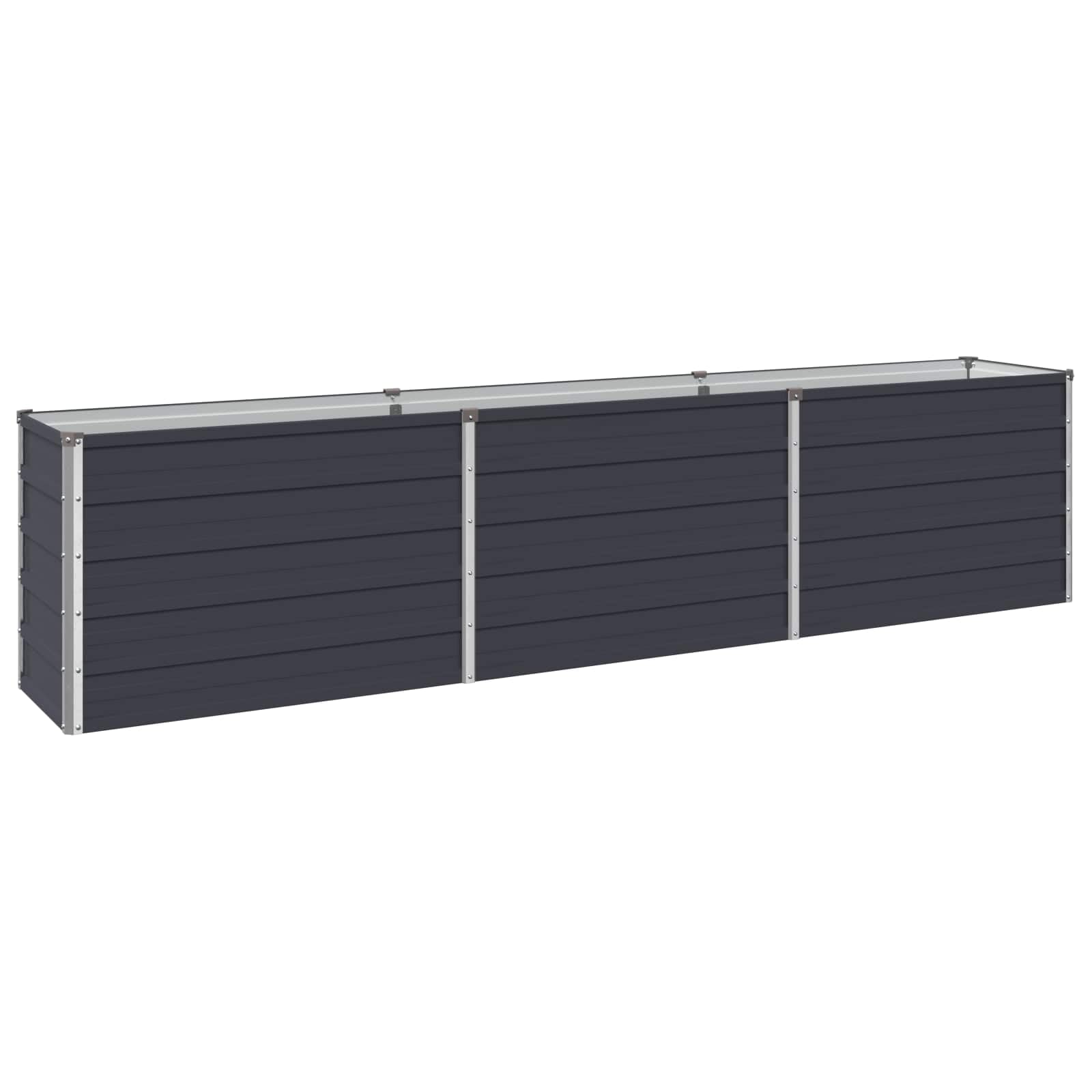 vidaXL Raised Garden Bed Anthracite 240 x 40 x 55 cm cold-rolled steel