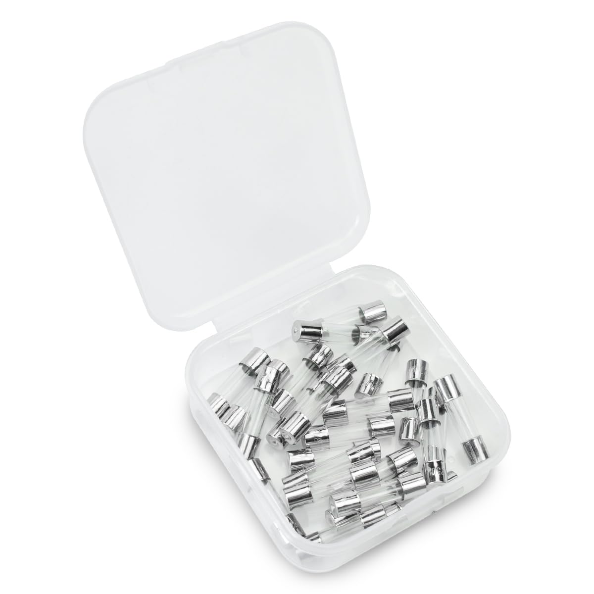 Innfeeltech 25pcs Fast Blow Glass Fuses 5 * 20mm 250V 10A Quick Tube Fuse Assortment Kit — image 1
