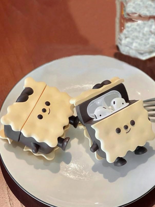 Image of Techmount Compatible with Airpods Pro GEN-2 (2022) Case Cover Silicone Cartoon Character 3D Cover Wtih 360 Protection Airpods Pro 2 Cover Case (NOT for Any Other AIRPODS) (Sandwich)