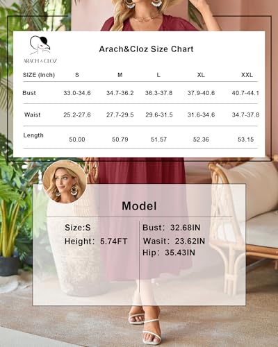 Image of VOTEPRETTY Women's 2026 Summer Boho Maxi Dresses Flutter Short Sleeve V Neck Casual Beach Wedding Guest Vacation Long Dress