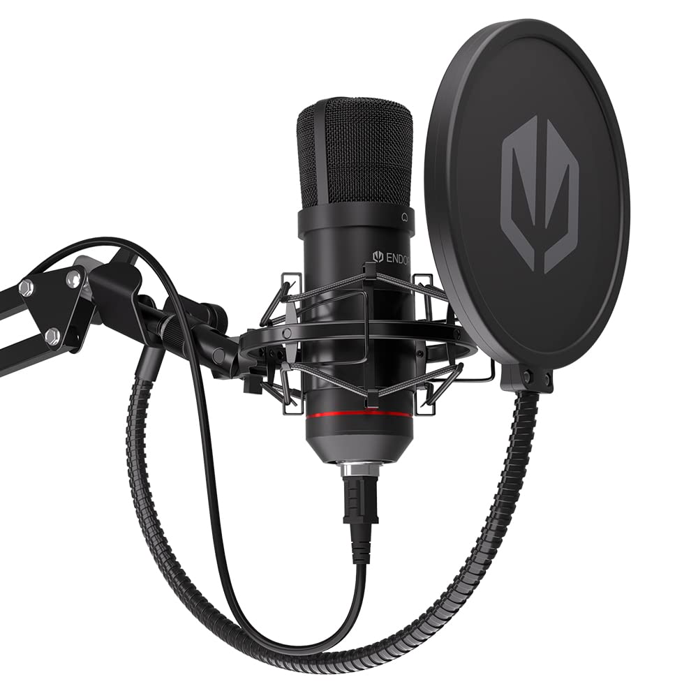 ENDORFY Solum mikrofon pojemnościowy USB do streamingu i podcastów, kardioidalny, ramię studyjne, pop filtr, shock mount, mikrofon gamingowy PC Mac