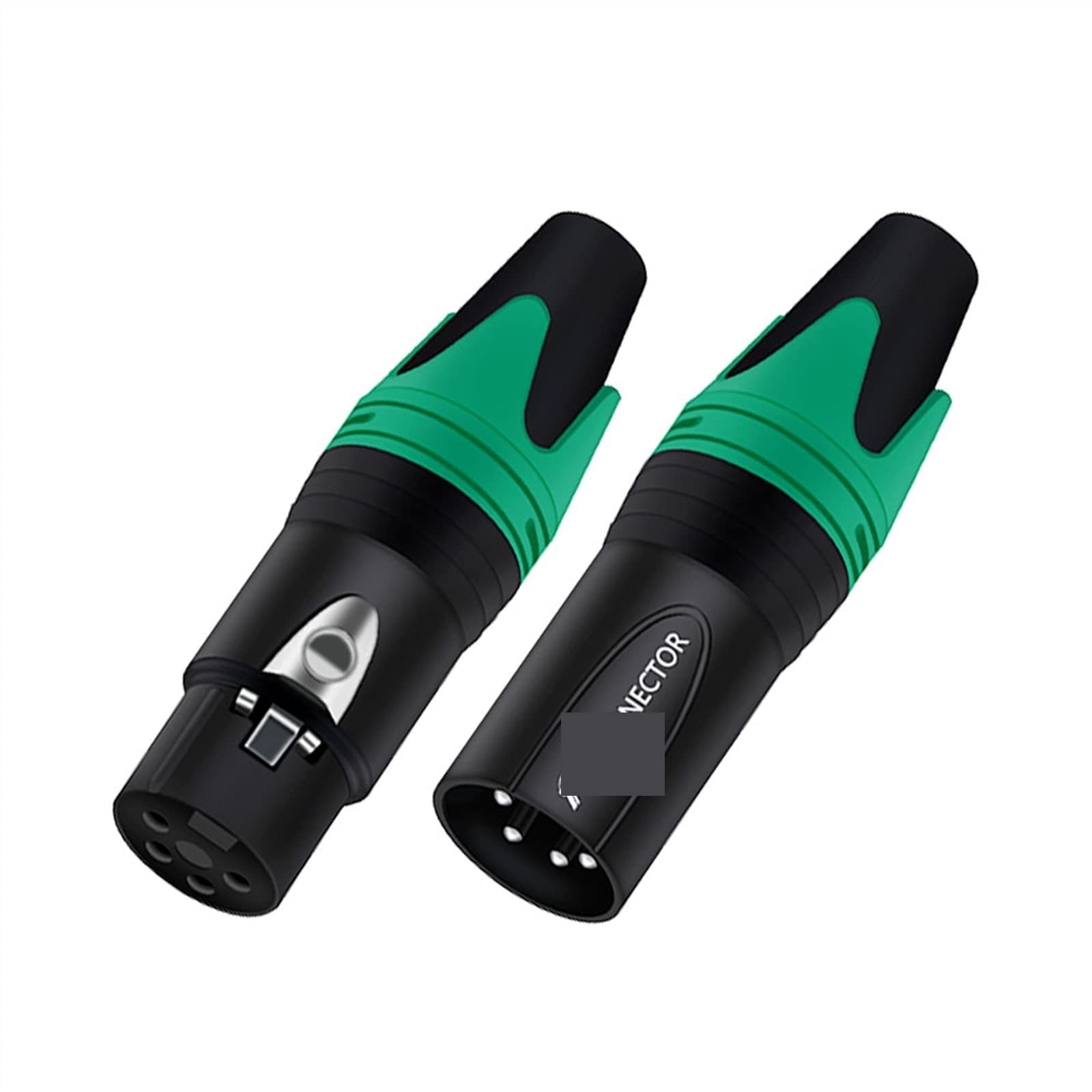 4-pinowe złącze kabla mikrofonowego XLR męski/żeński, 4-biegunowe złącze XLR, złącze mikrofonowe, 56 sztuk (rozmiar: 56xM 4P czerwony)