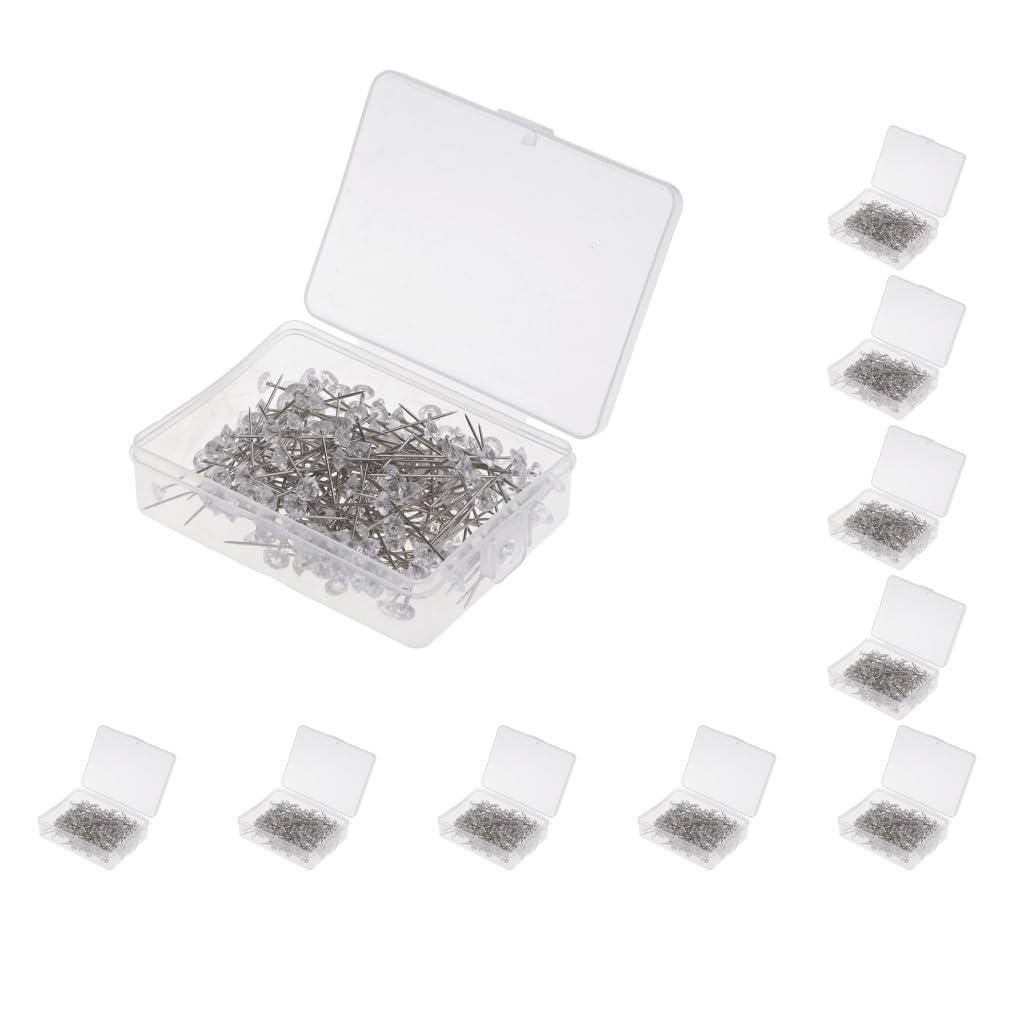 Juego de 10 alfileres de ramo floral con cabeza de diamantes de imitación de cristal, 200 unidades, 38 x 6 mm