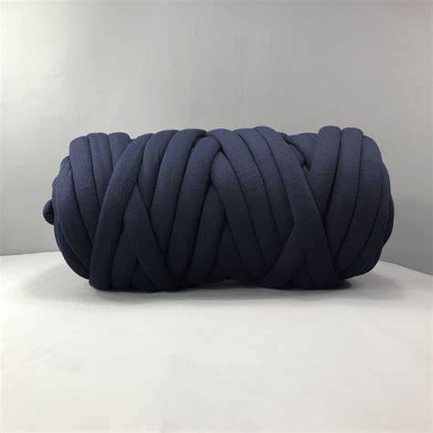 GULAKY Filato di cotone grosso tubo di filato super morbido spesso per lavori a maglia fai da te fatti a mano coperta di lana merino, decorazione alternativa per la casa, blu navy, 2,3 kg (8200 g)